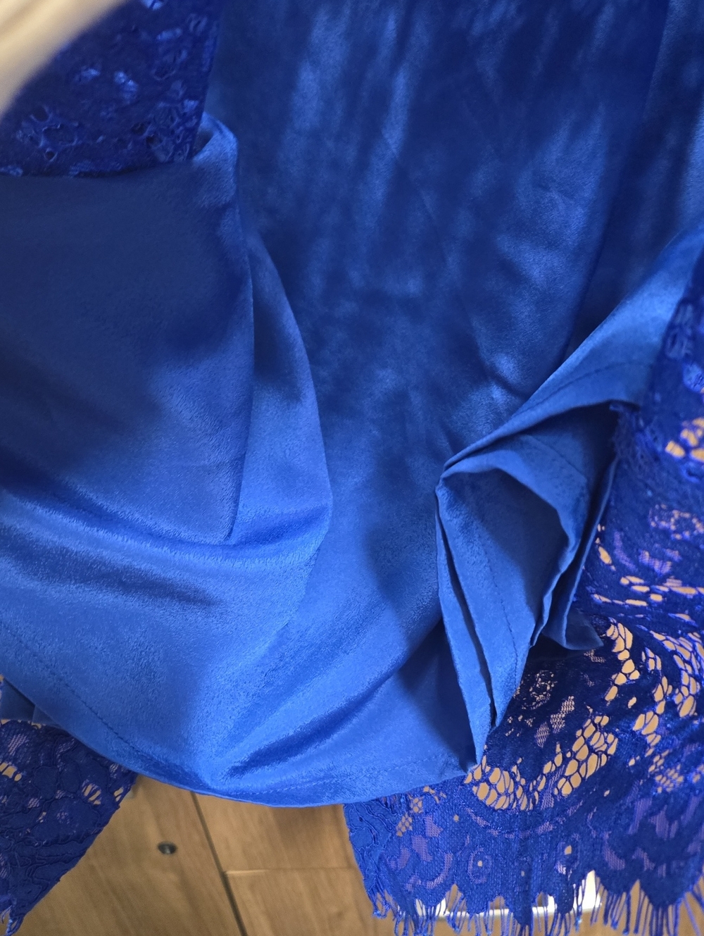 J. Crew-Royal Blue Lace Midi Dress-Size 12 - Picture 6 of 16
